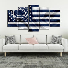 Load image into Gallery viewer, Penn State Nittany Lions Football American Flag 5 Pieces Painting Canvas