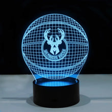 Load image into Gallery viewer, Milwaukee Bucks 3D Illusion LED Lamp