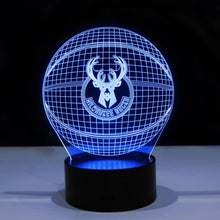 Load image into Gallery viewer, Milwaukee Bucks 3D Illusion LED Lamp