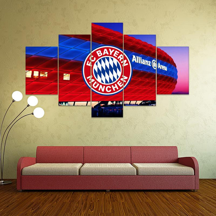 Bayern Munich Stadium Rainbow Wall Art Canvas