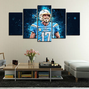 Philip Rivers Los Angeles Chargers Wall Art Canvas