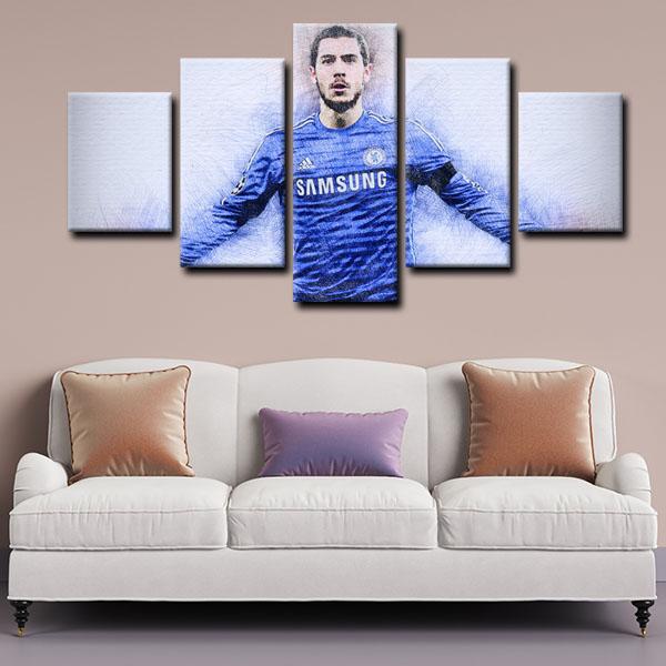 Eden Hazard Chelsea Wall Art Canvas