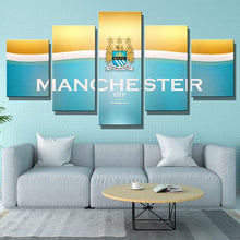 Load image into Gallery viewer, Manchester City Yellow And Blue Wall Canvas
