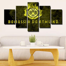Load image into Gallery viewer, Borussia Dortmund Flaming Emblem Wall Canvas