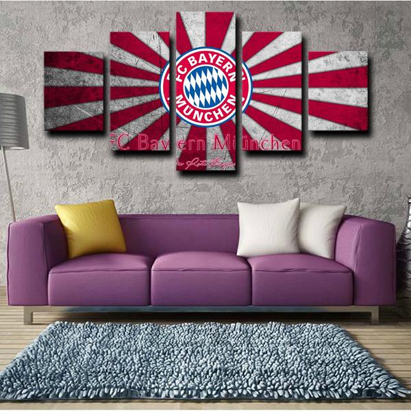 Bayern Munich White and Blue Wall Canvas