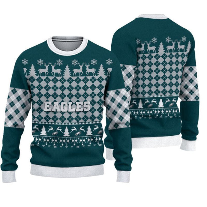 Philadelphia Eagles Check Christmas Sweatshirt