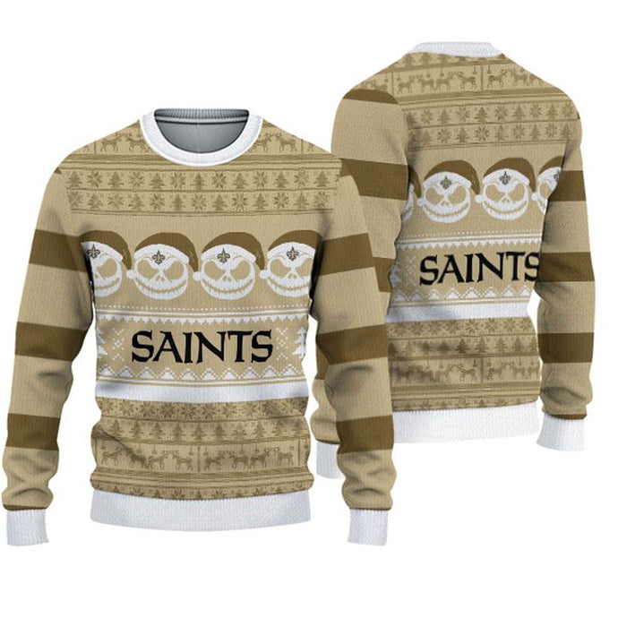 New Orleans Saints Pumpkin Christmas Sweatshirt