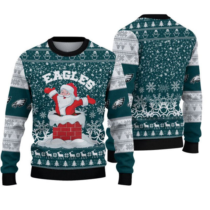 Philadelphia Eagles Santa Christmas Sweatshirt