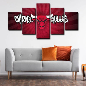 Chicago Bulls Emblem Wall Canvas 2