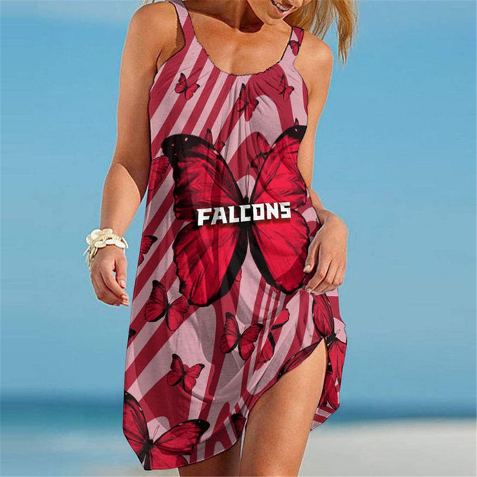 Atlanta Falcons Women Butterfly Beach Dress