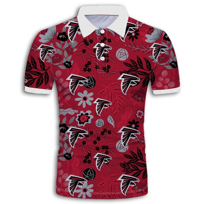 Atlanta Falcons Aloha Hawaiian Polo Shirt