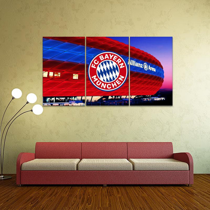 Bayern Munich Stadium Rainbow Wall Art Canvas 1