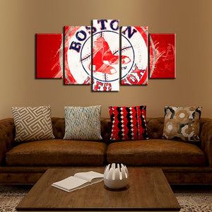 Boston Red Sox Paint Splash Canvas