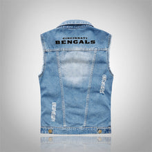 Load image into Gallery viewer, Cincinnati Bengals Denim Vest Jacket