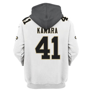 Alvin Kamara New Orleans Saints Casual Zipper Hoodie