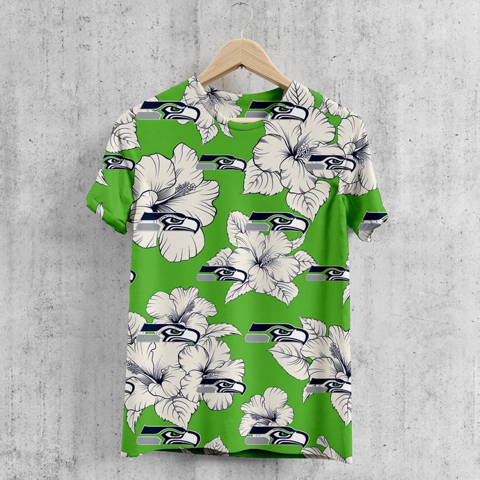 Seattle Seahawks Tropical Floral T-Shirt