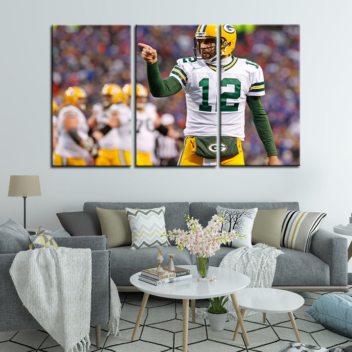 Aaron Rodgers Green Bay Packers Wall Canvas 2