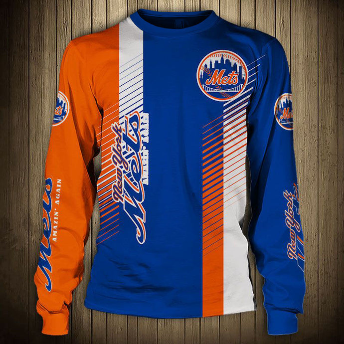 New York Mets Stripes Sweatshirt