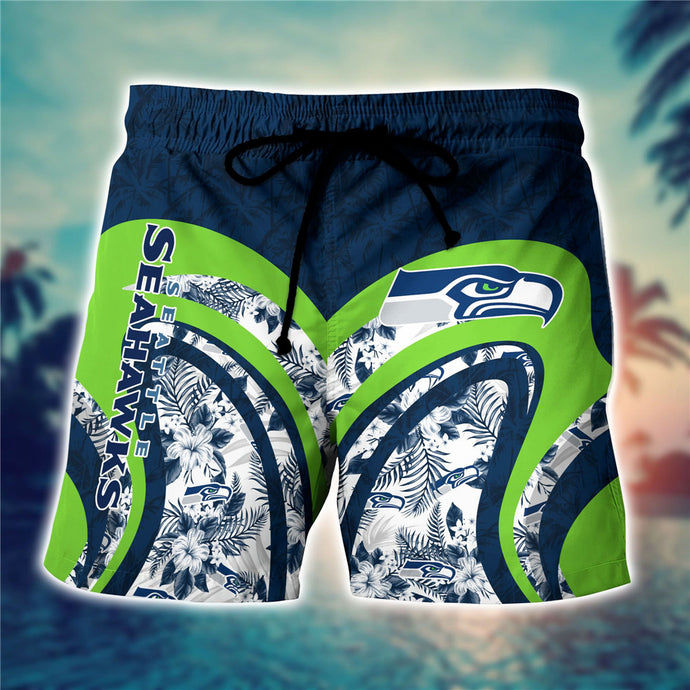 Seattle Seahawks Floral Casual Shorts