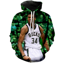 Load image into Gallery viewer, Milwaukee Bucks Antetokounmpo 3D Hoodie
