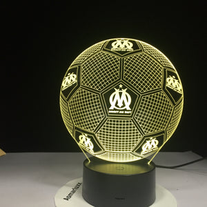 Olympique de Marseille 3D Illusion LED Lamp