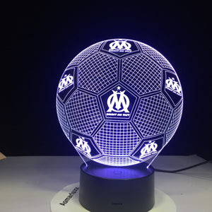 Olympique de Marseille 3D Illusion LED Lamp