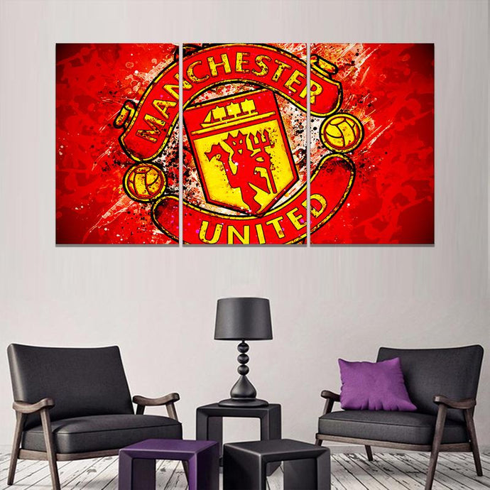Manchester United Paint Splash Wall Canvas 1