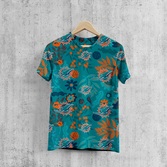 Miami Dolphins Aloha Hawaiian T-Shirt