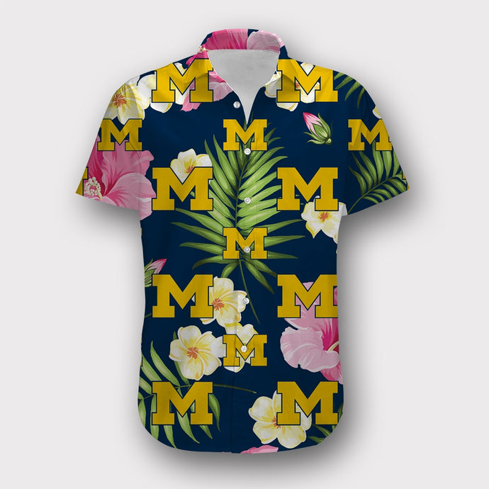 Michigan Wolverines Summer Floral Shirt