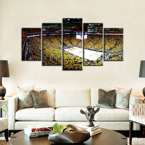 Golden State Warriors Stadium 5 Pieces Wall Painting Canvas