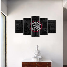 Load image into Gallery viewer, Toronto Raptors Modern Writing Look 5 Pieces Painting Canvas