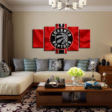 Load image into Gallery viewer, Toronto Raptors Fabric Flag Look 5 Pieces Painting Canvas