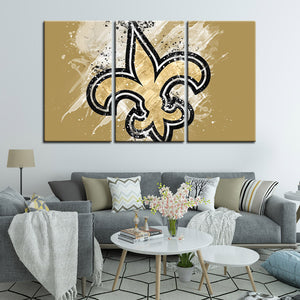 New Orleans Saints Paint Splash Wall Canvas 2