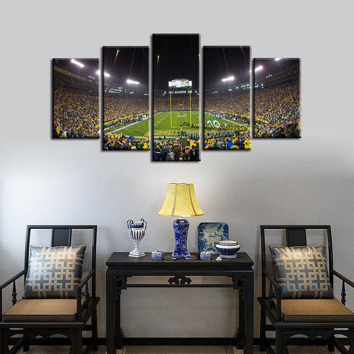Green Bay Packers Stadium 5 Pieces Painting Canvas