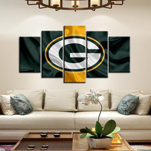 Load image into Gallery viewer, Green Bay Packers Fabric Flag Look 5 Pieces Painting Canvas 2