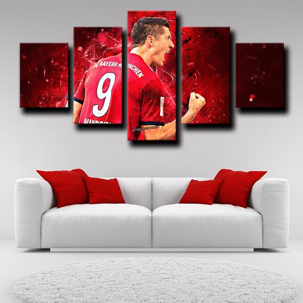 Robert Lewandowski Bayern Munich Wall Art Canvas 6