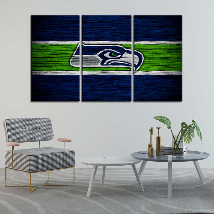 Seattle Seahawks Wooden Look Wall Canvas 2