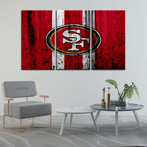 San Francisco 49ers Rough Look Wall Canvas 2