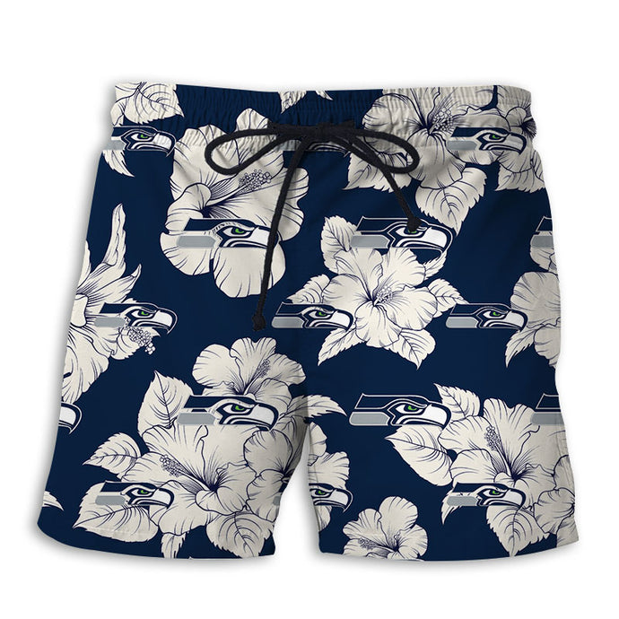 Seattle Seahawks Tropical Floral Shorts
