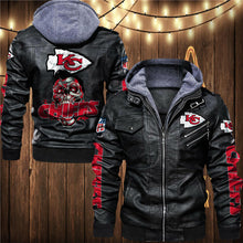 Load image into Gallery viewer, Kansas City Chiefs Skull 3D Leather Jacket