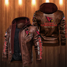 Load image into Gallery viewer, Arizona Cardinals Leather Jacket