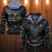 Load image into Gallery viewer, New Orleans Saints Leather Jacket