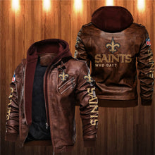 Load image into Gallery viewer, New Orleans Saints Leather Jacket
