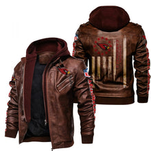 Load image into Gallery viewer, Arizona Cardinals Flag Leather Jacket