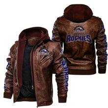 Load image into Gallery viewer, Colorado Rockies Leather Jacket