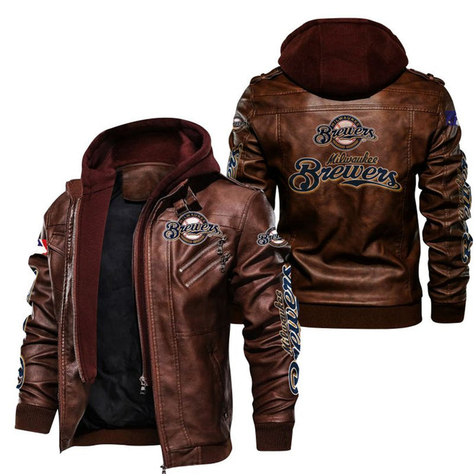 Milwaukee Brewers Leather Jacket