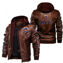 Load image into Gallery viewer, New York Mets Leather Jacket