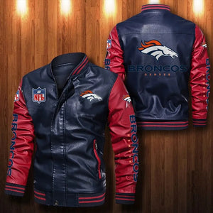 Denver Broncos Casual Leather Jacket