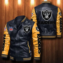 Load image into Gallery viewer, Las Vegas Raiders Casual Leather Jacket