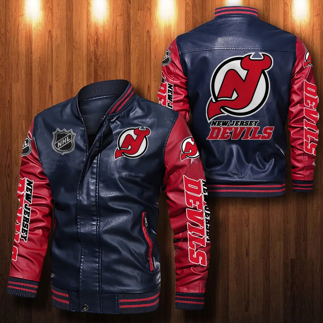 New Jersey Devils Casual Leather Jacket
